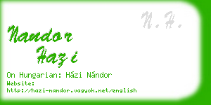 nandor hazi business card