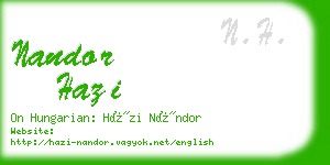 nandor hazi business card